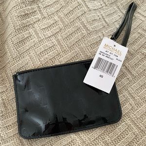 Michael Kors Wristlet, Black MK print